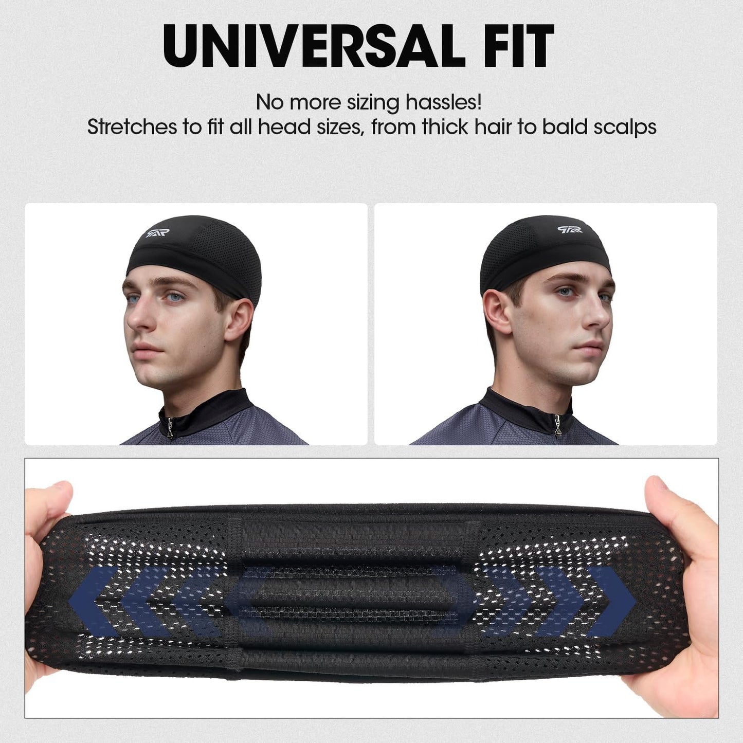 2 Pcs Cooling Breathable Mesh Skull Cap 